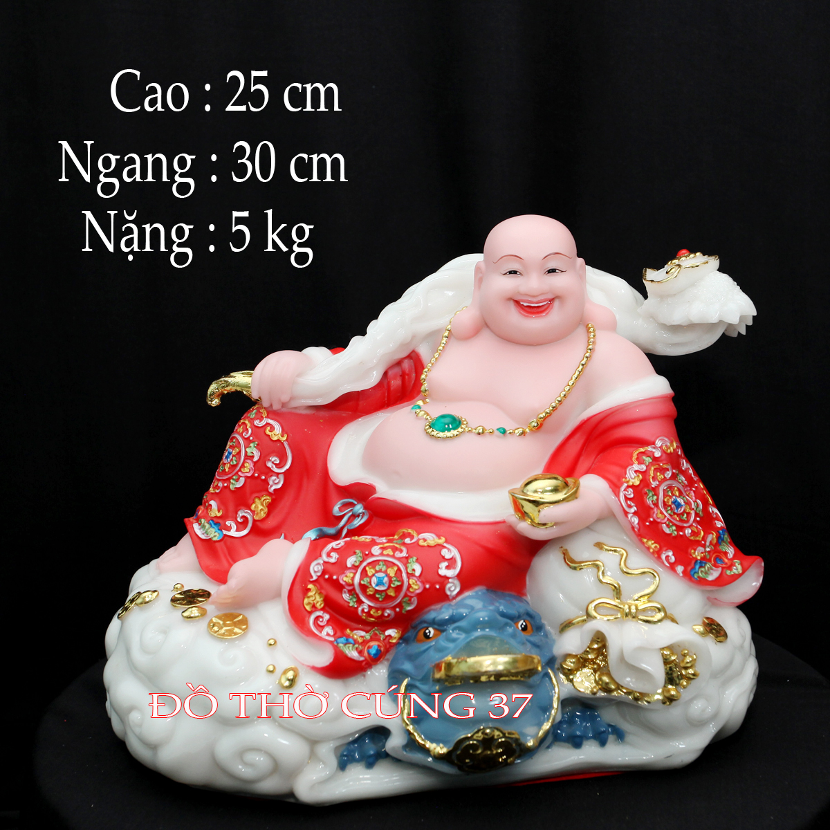 [ CAO 25 CM , NGANG 30 CM ] TƯỢNG PHẬT DI LẠC  [ BỘT ĐÁ + COMPOSITE ]