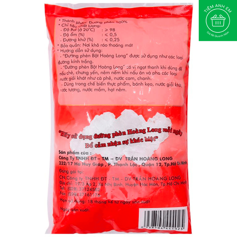 Đường phèn bột Hoàng Long gói 500g