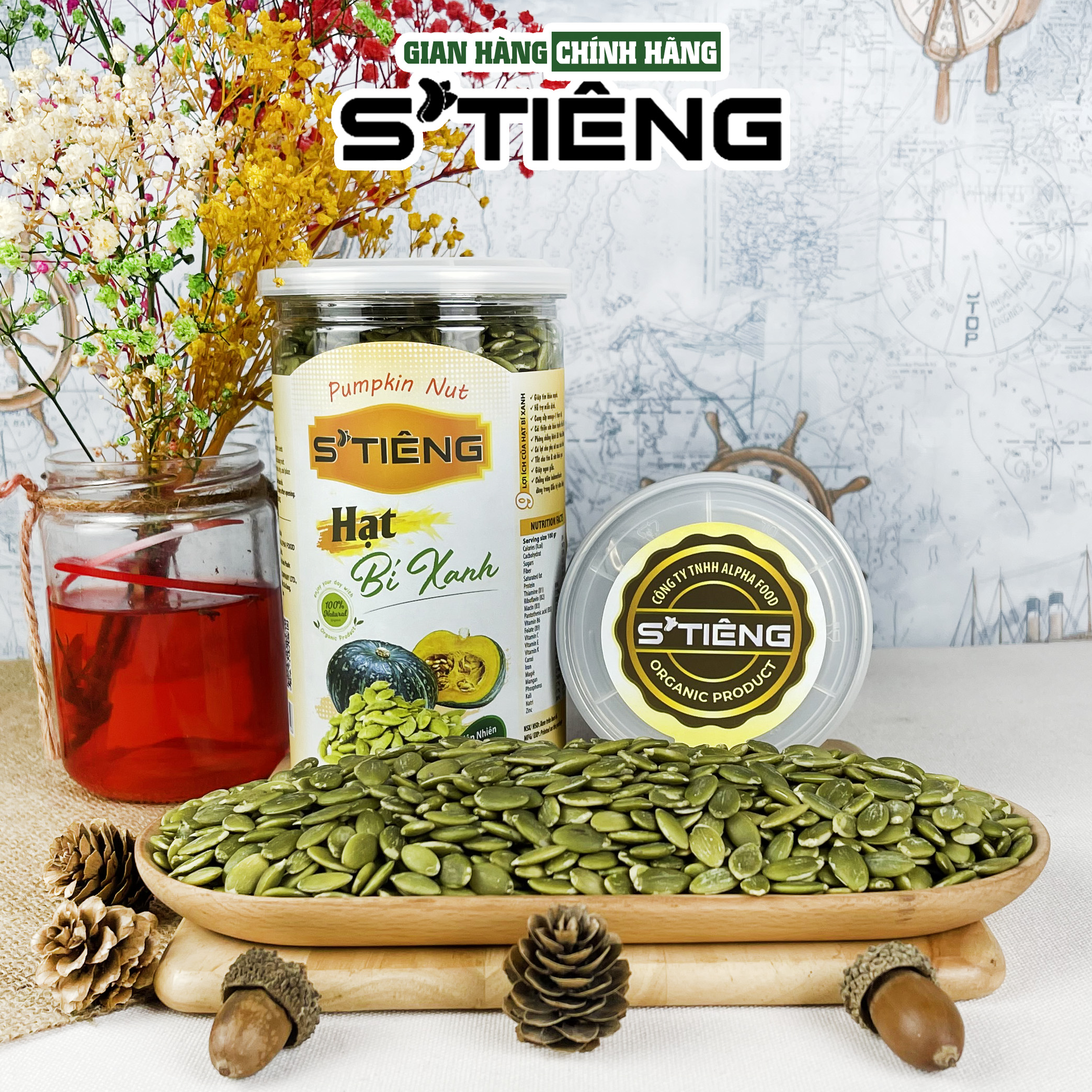 Nhân Hạt Bí Xanh Ấn Độ Tách Vỏ STIENG