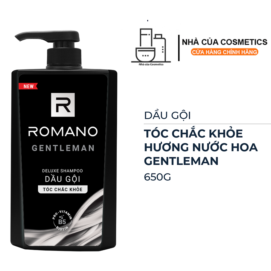 Dầu Gội Cao Cấp Cho Nam Romano 650g các loại