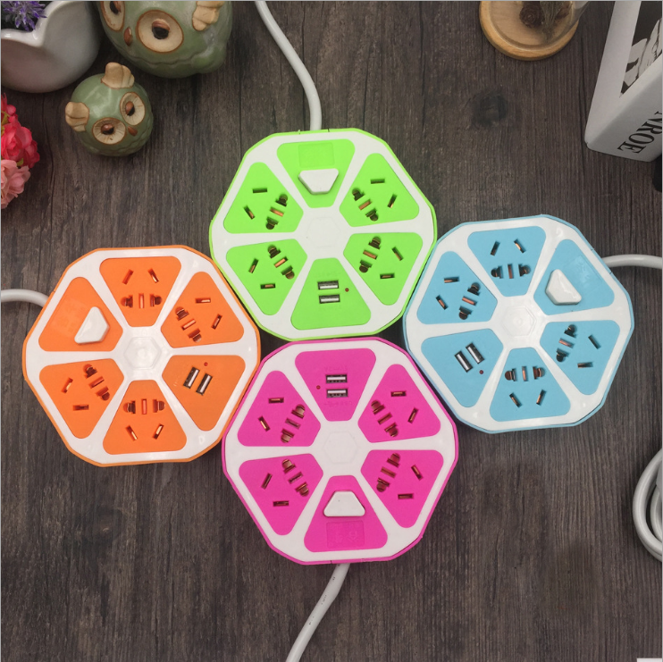 Ổ cắm điện hình trái cam 2 cổng usb