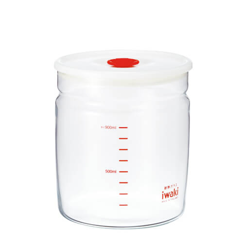 Hũ thủy tinh chịu nhiệt nắp hít iwaki 1l - thương hiệu nhật chất lượng nhật