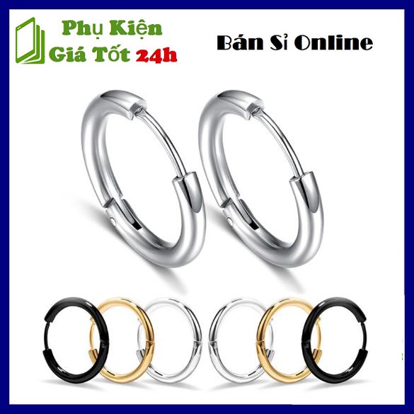 [HCM]⚡ Mẫu Mới ⚡ Khuyên Tai Thời Trang Tròn Trơn Xỏ Lỗ - Bông Tai Tròn Siêu Cá Tính