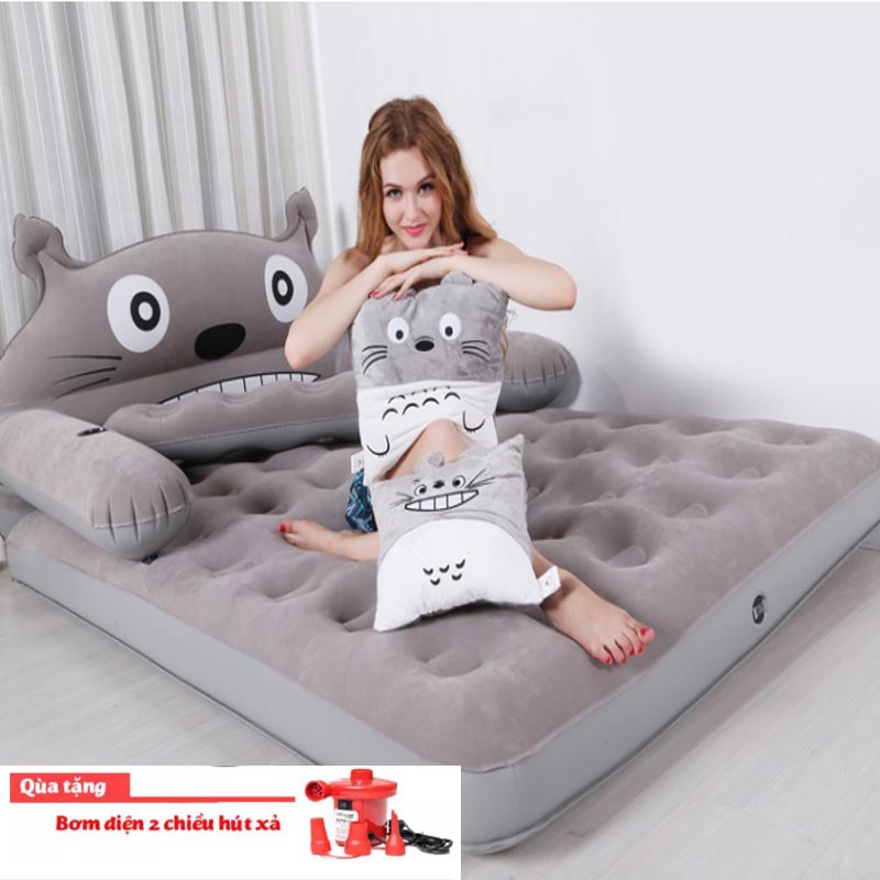 [HCM][SIÊU KHUYẾN MÃI 50%] Đệm ngủ giường Đệm Hơi Hình Thú 1 Tầng Cao Cấp Tặng Kèm Bơm Điện 2 Chiều-Chất Liệu Nhung Cao Cấp Chống Đau Lưng-Giúp Dễ Ngủ Khả Năng Chịu Lực Tốt 300kg -Có Thể Gấp Gọn Tiện Lợi Cho Mỗi Gia Đình