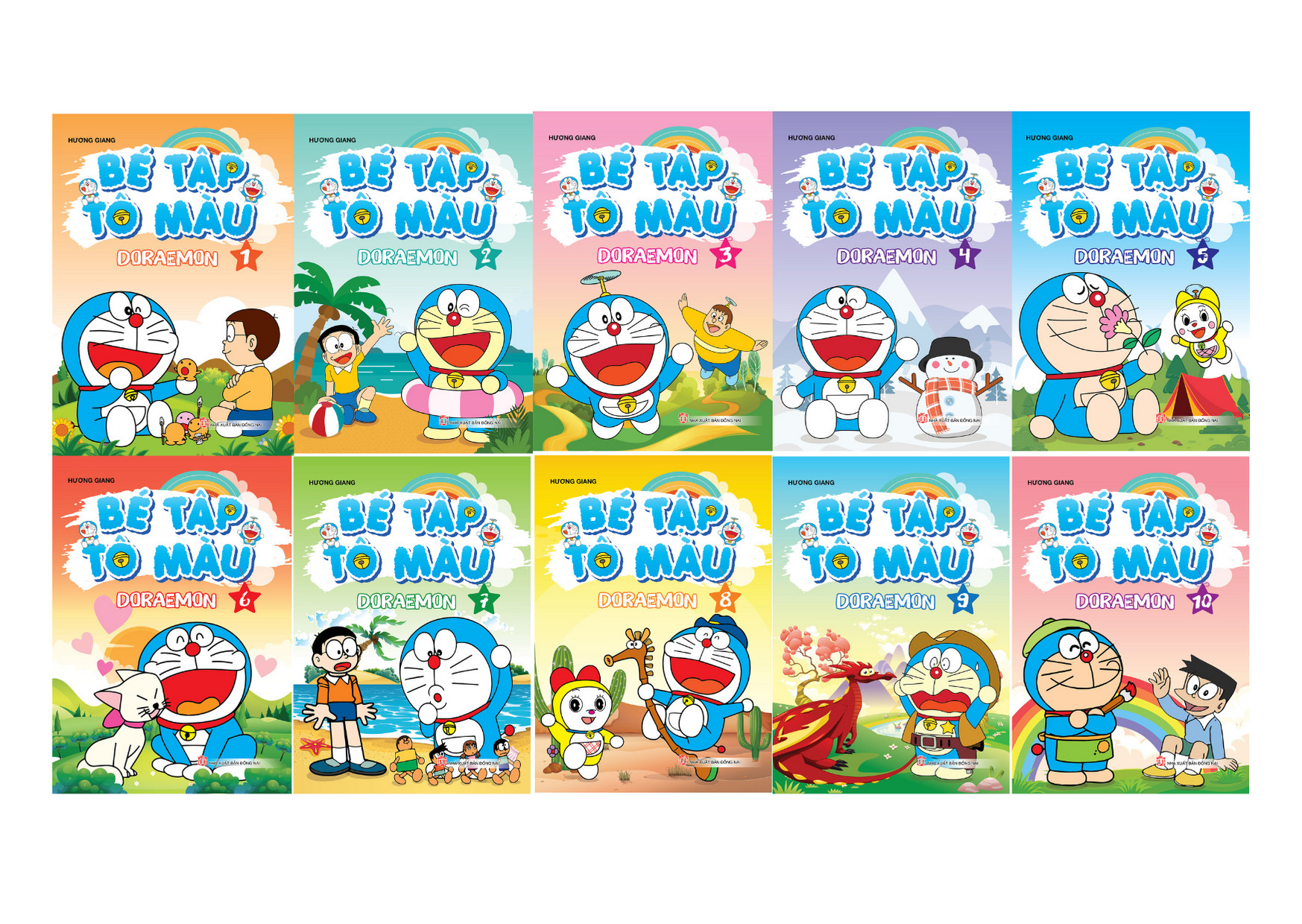 Books - Doraemon Coloring Book Combo for Children (10 Books)