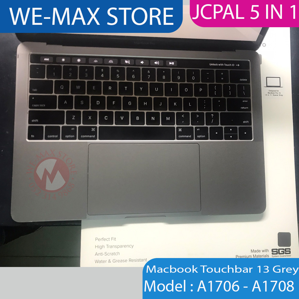 BỘ dán JCPAL 5 in 1 Space Grey Macbook Touchbar 13.3 - WE-MAX STORE