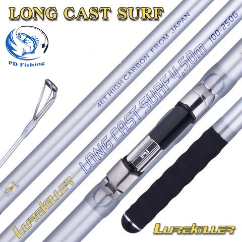 Cần câu lục long cast surf 4m2, cần câu máy