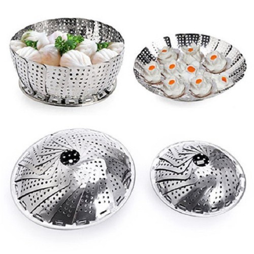 Xửng hấp inox xòe xếp gọn kích thước 24cm.