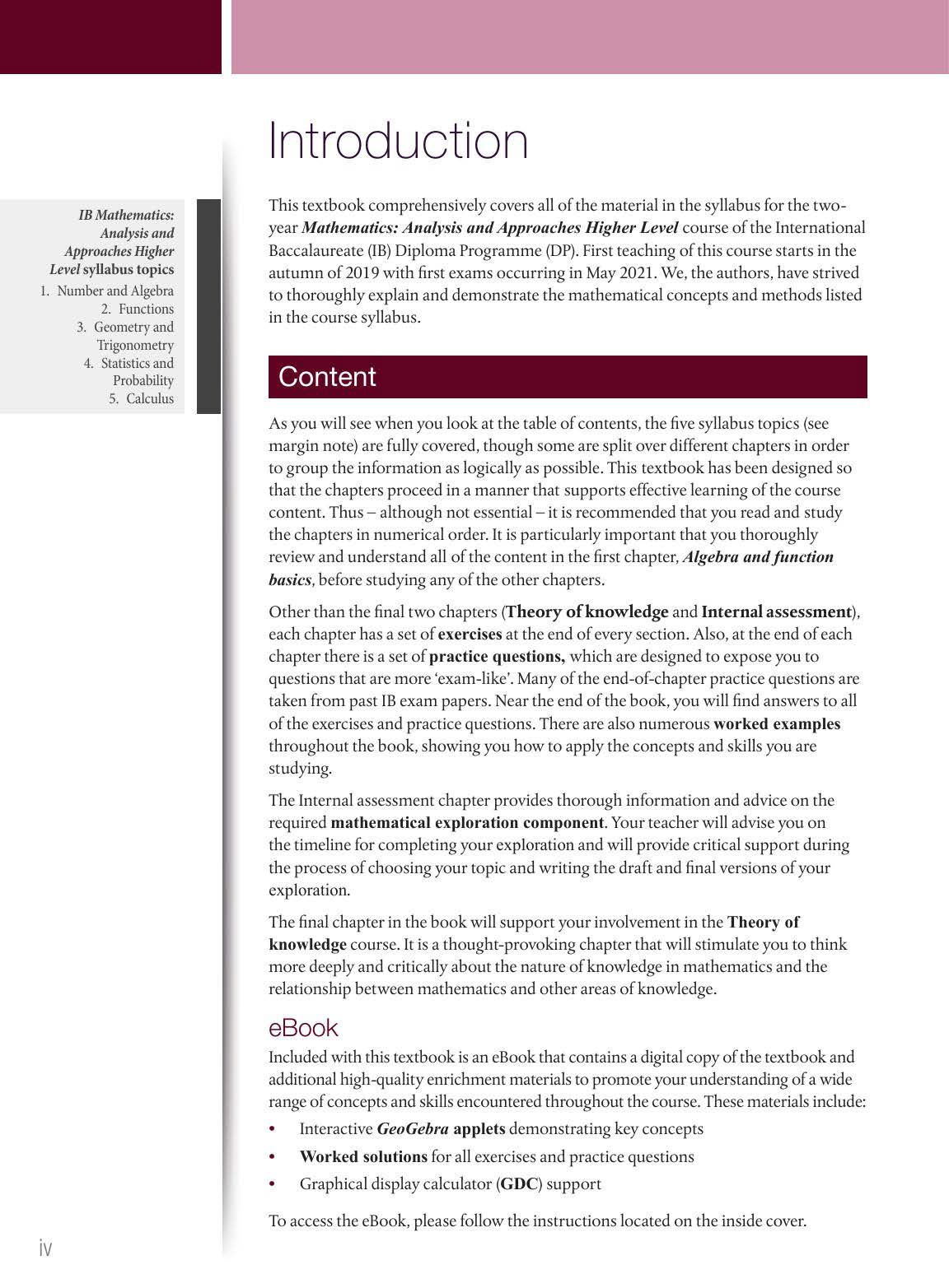 Mathematics Analysis and Approaches for the IB Diploma Higher Level