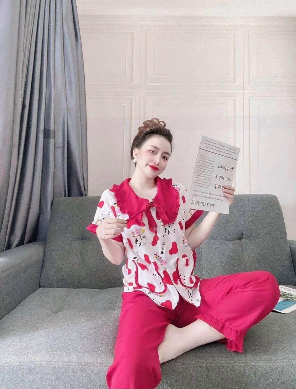 [HCM]Đồ bộ dài kate mịn tiểu thư