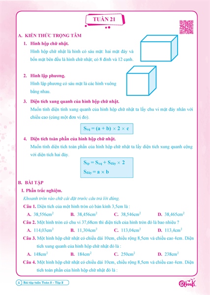 Bài tập tuần TOÁN 5 tập 2