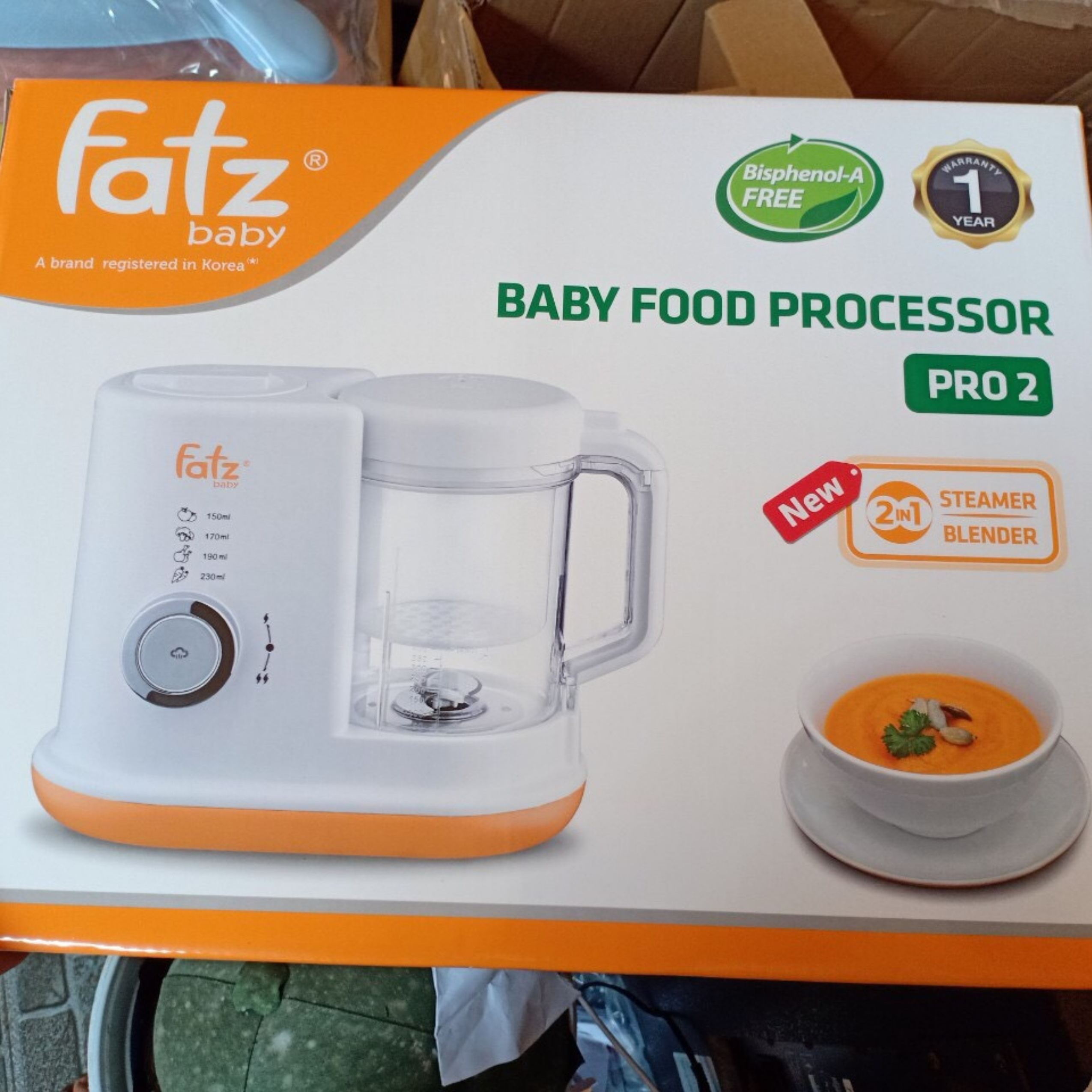 [FREESHIP] Máy xay và hấp thức ăn dặm Fazt cho bé