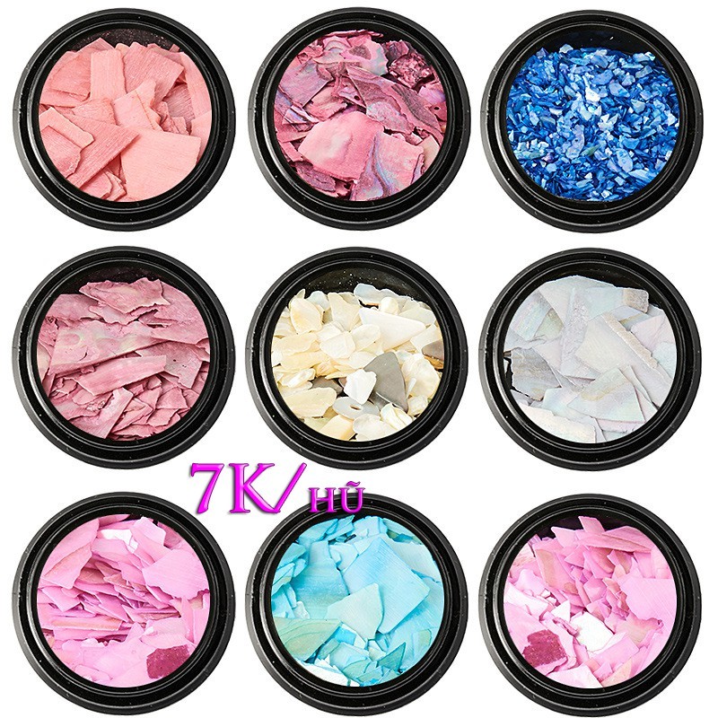 Hũ sà cừ nhiều màu giá 1 hũ - phụ kiện nails