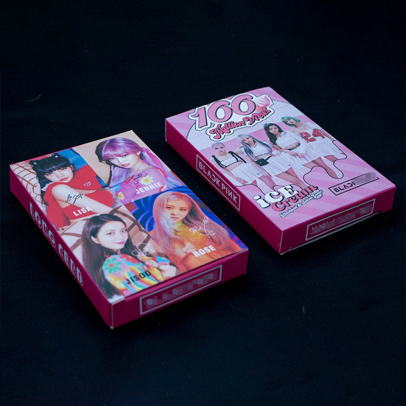 韩星周边女团粉墨 ROSE JENNIE RISOO LISA 照片卡写真珍藏LOMO卡
