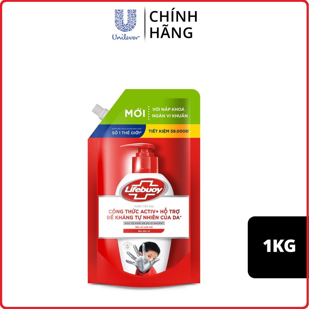 Nước rửa tay sạch khuẩn lifebuoy dạng túi 1kg