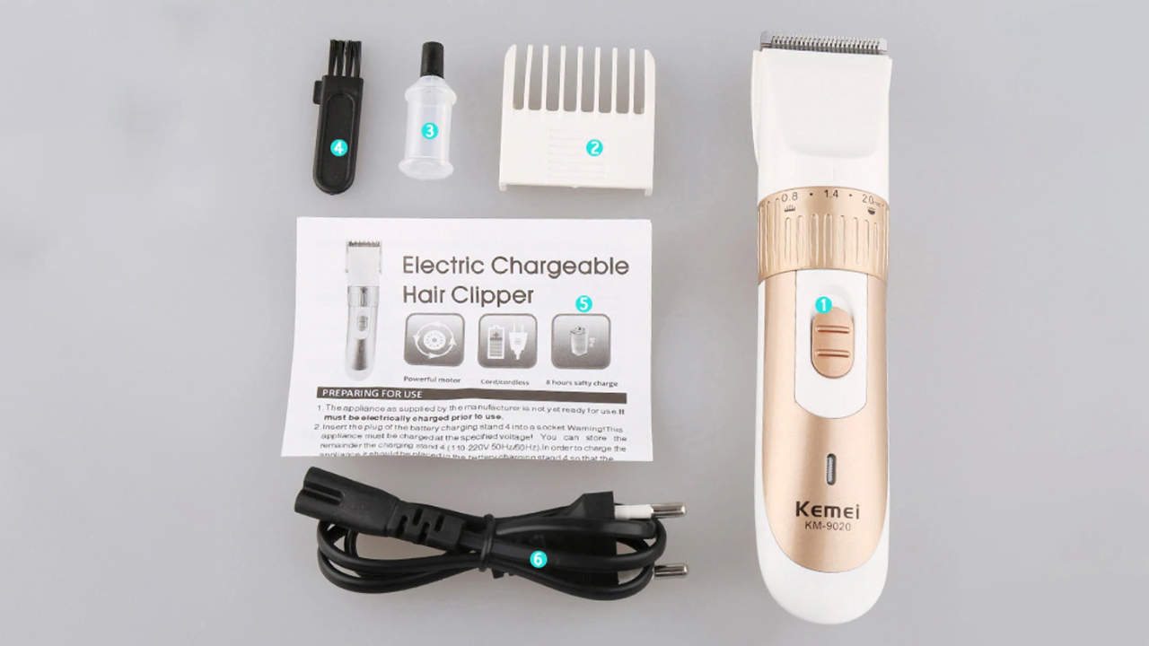 TÔNG ĐƠ CẮT TÓC TRẺ EM KM - 9020 [ Tông đơ hớt tóc - Tông đơ trẻ em - Máy hớt tóc - May cắt tóc ]