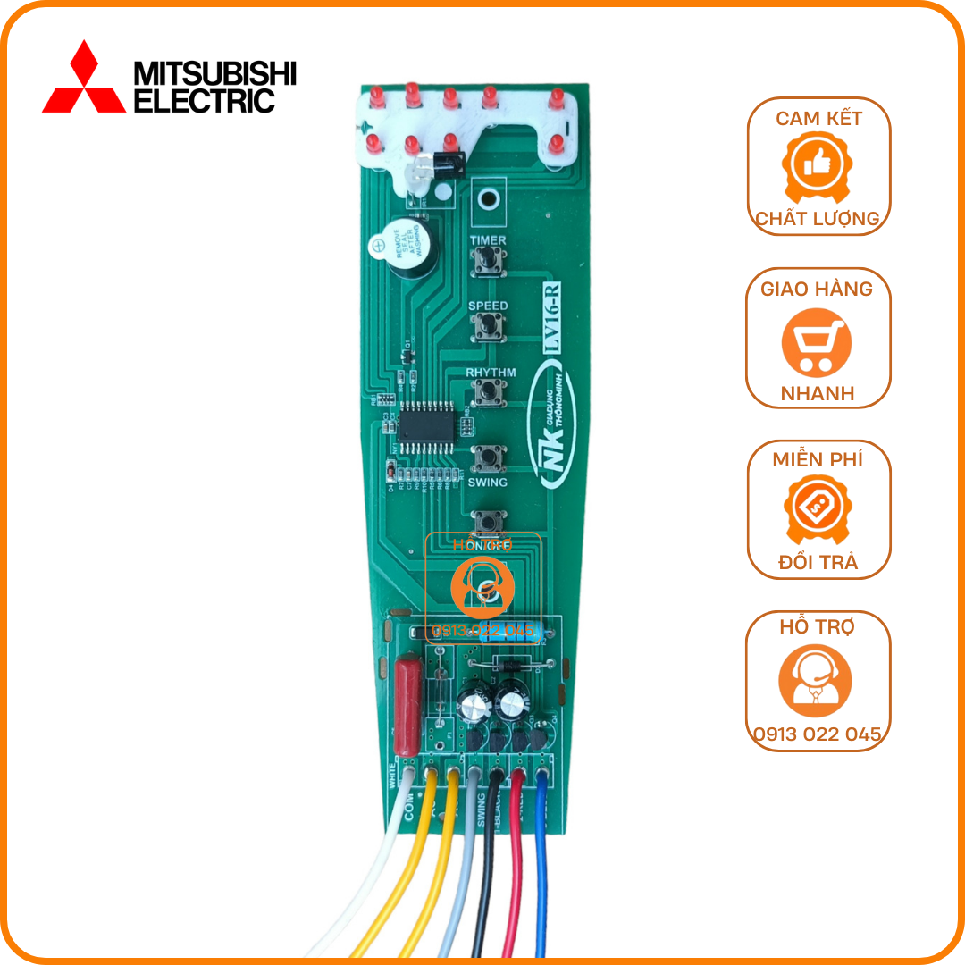Mạch quạt cây Mitsubishi LV16 (Hàn sẵn dây dài 13cm)