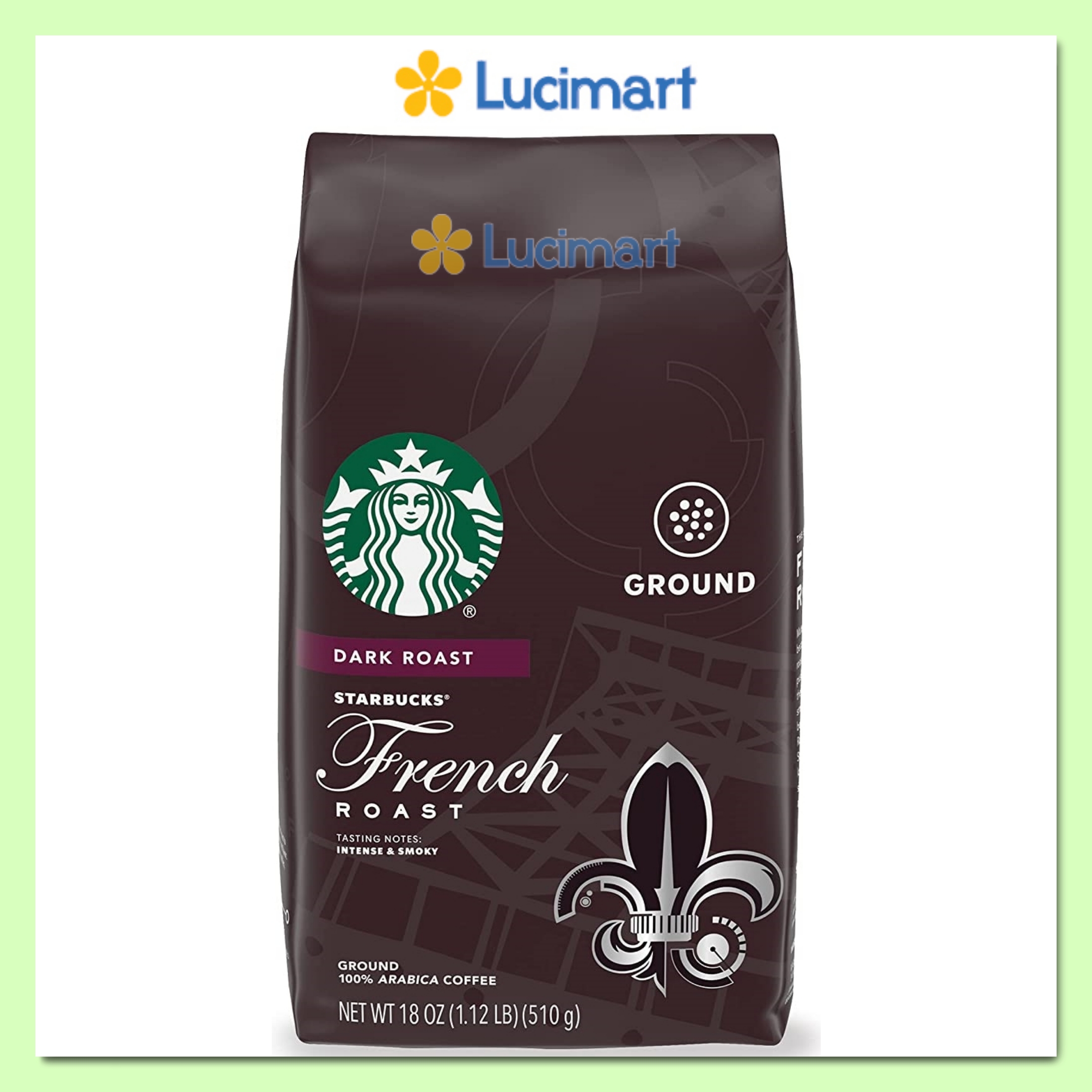 Cà phê Starbucks rang xay sẵn 100% Arabica Coffee Dark Roast (USA)