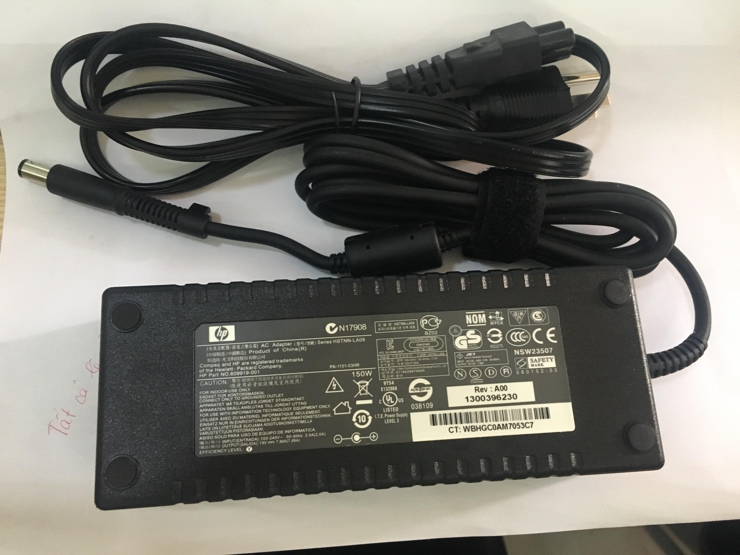 Sạc pin laptop HP 19v - 7.89 chân kim to - Adapter HP