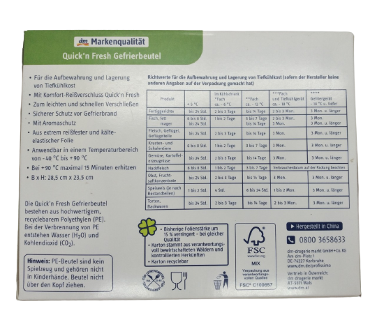 [HCM]TÚI ZIP ĐỰNG THỨC ĂN ĐÔNG LẠNH PROFISSIMO nhập từ ĐỨC