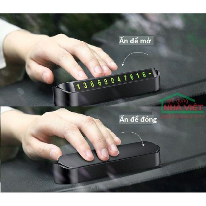 Bảng ghi số điện thoại, thẻ đỗ xe hiển thị số điện thoại gắn Taplo xe hơi, xe ô tô - Cực kỳ tiện lợi