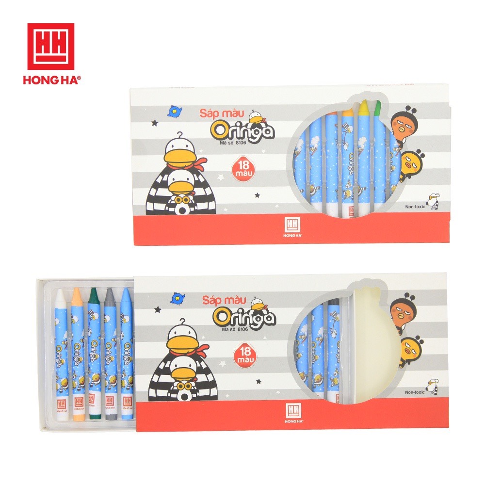 Sáp Màu Hồng Hà Oringa 18 Màu (mã: 8106)
