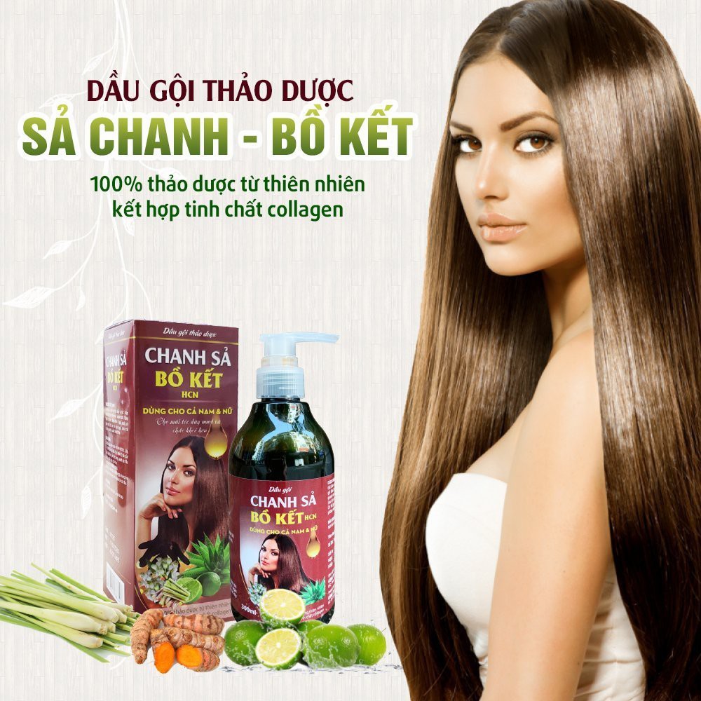 Dầu Gội Thảo Dược Bồ Kết Sả Chanh