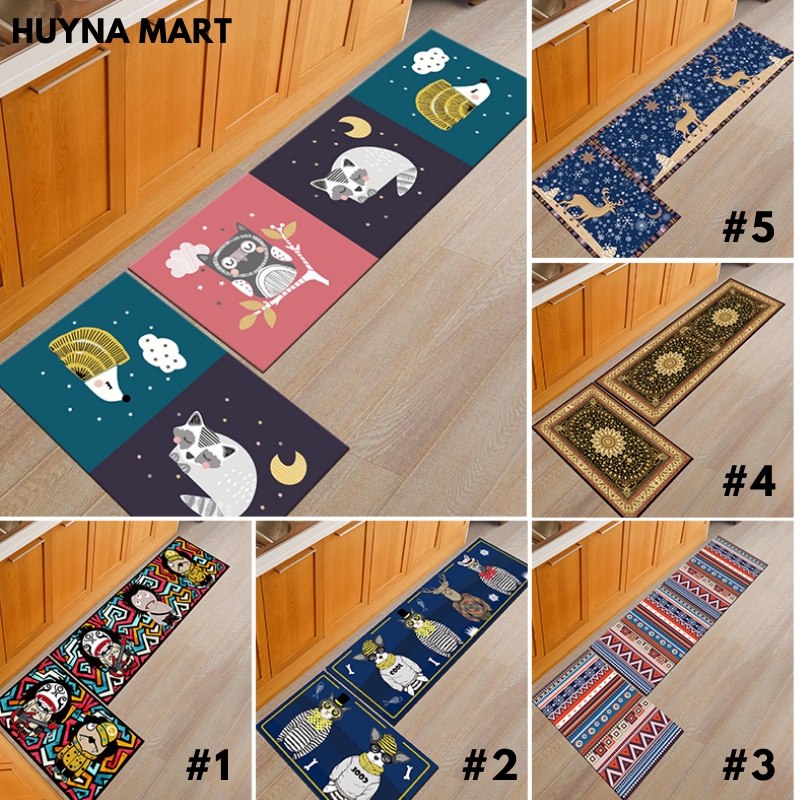 Thảm Bếp Đôi 3D Cao Cấp Chống Trơn Trượt THAMBEPDOI ( Bộ 2 thảm 40*60cm & 40*120cm)