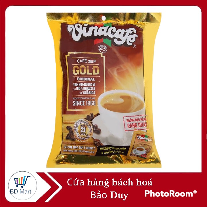 CÀ PHÊ SỮA HÒA TAN VINACAFE ORIGINAL GOLD TÚI 24- 40 GÓI x 20GR - 02162