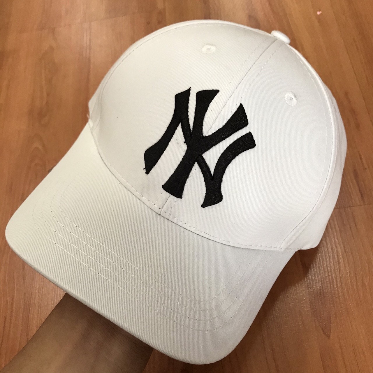 Nón kết thêu logo NY, full đen cool ngầu