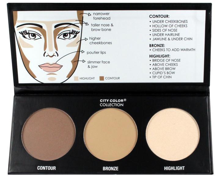 [Chính Hãng] Bảng Phấn Tạo Khối Và Highlight 3 ô City Color Contour Palette