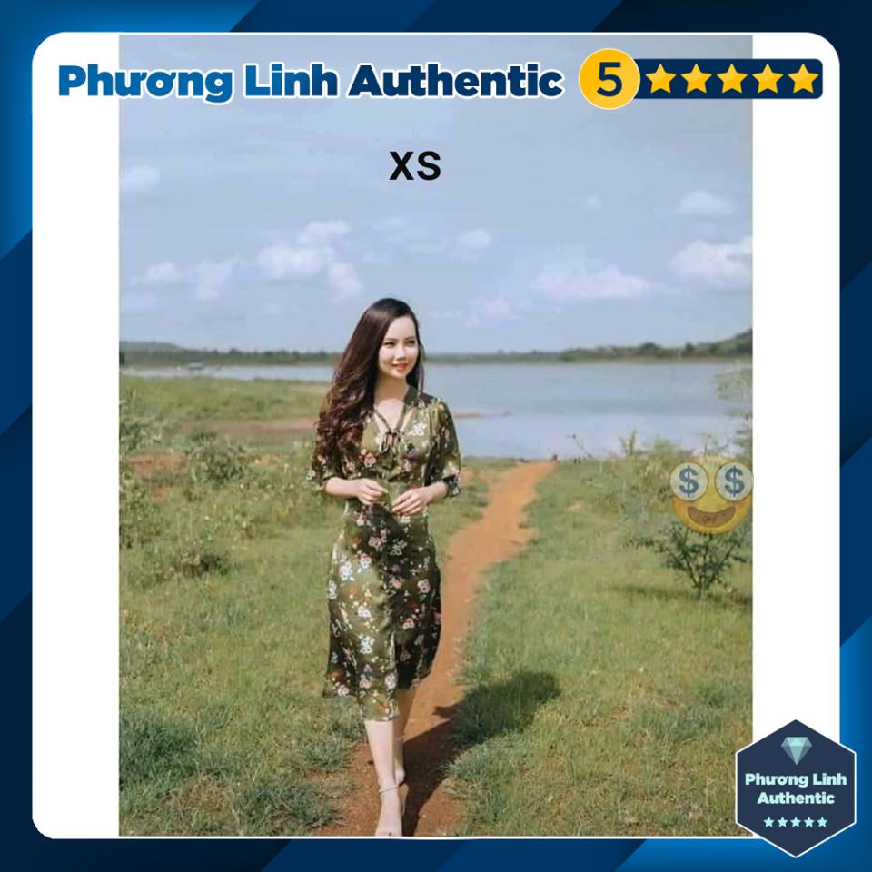 Váy lụa hoa Mango Auth new tag có sẵn 11045027