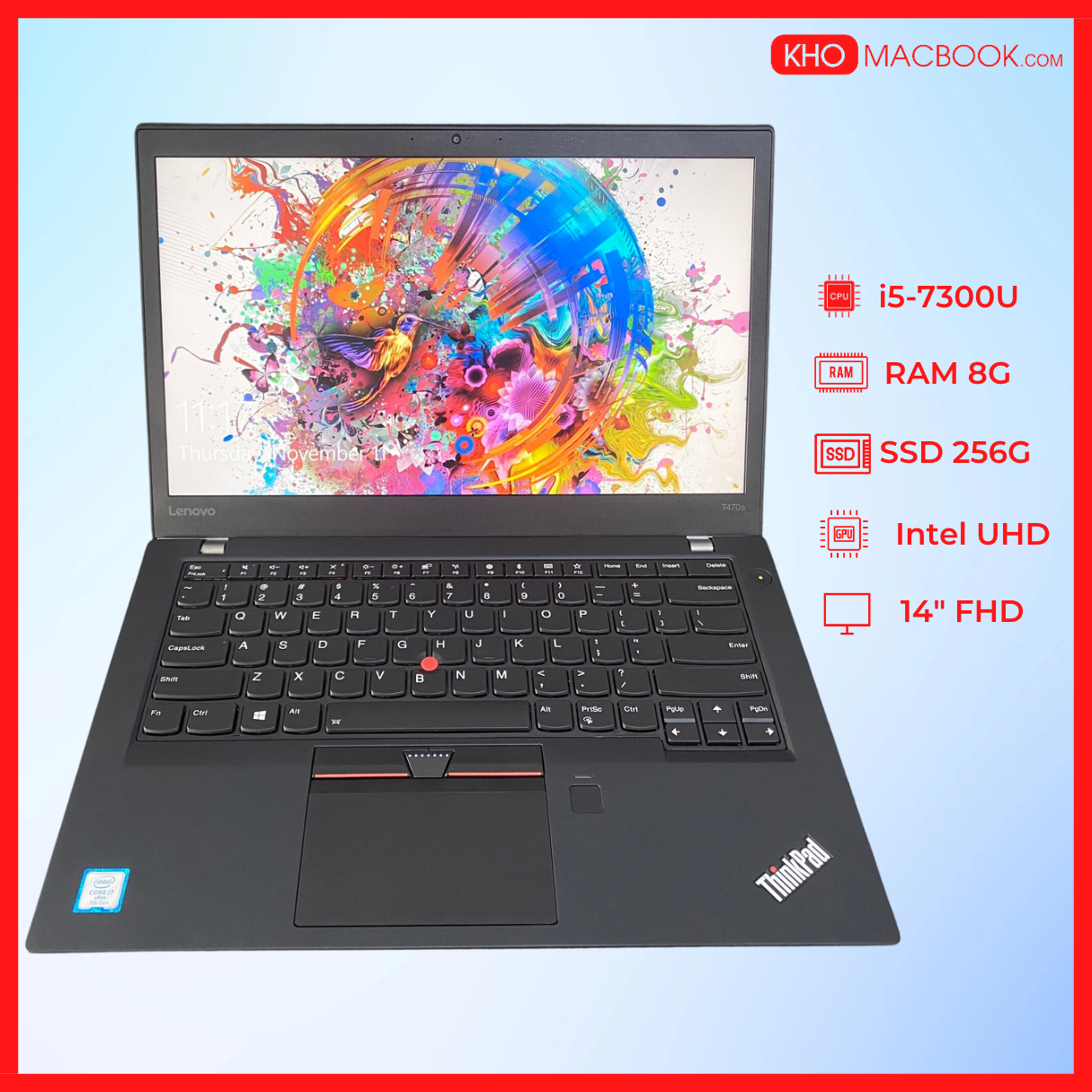 Laptop Lenovo ThinkPad T470s i5-7300U RAM 8GB SSD 256GB 14 FHD IPS ...