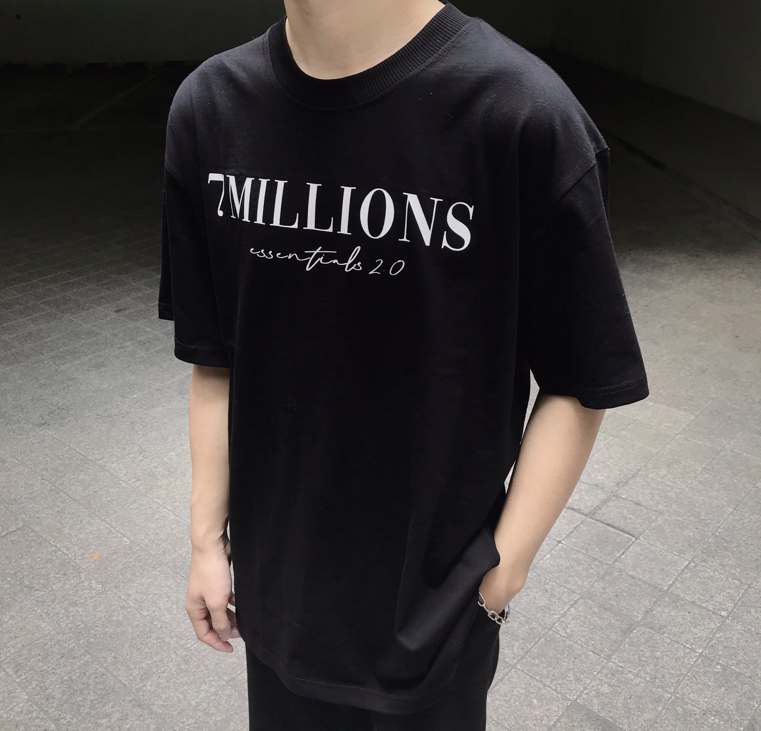7MILLIONS Áo thu Basic 2.0 / Màu đen