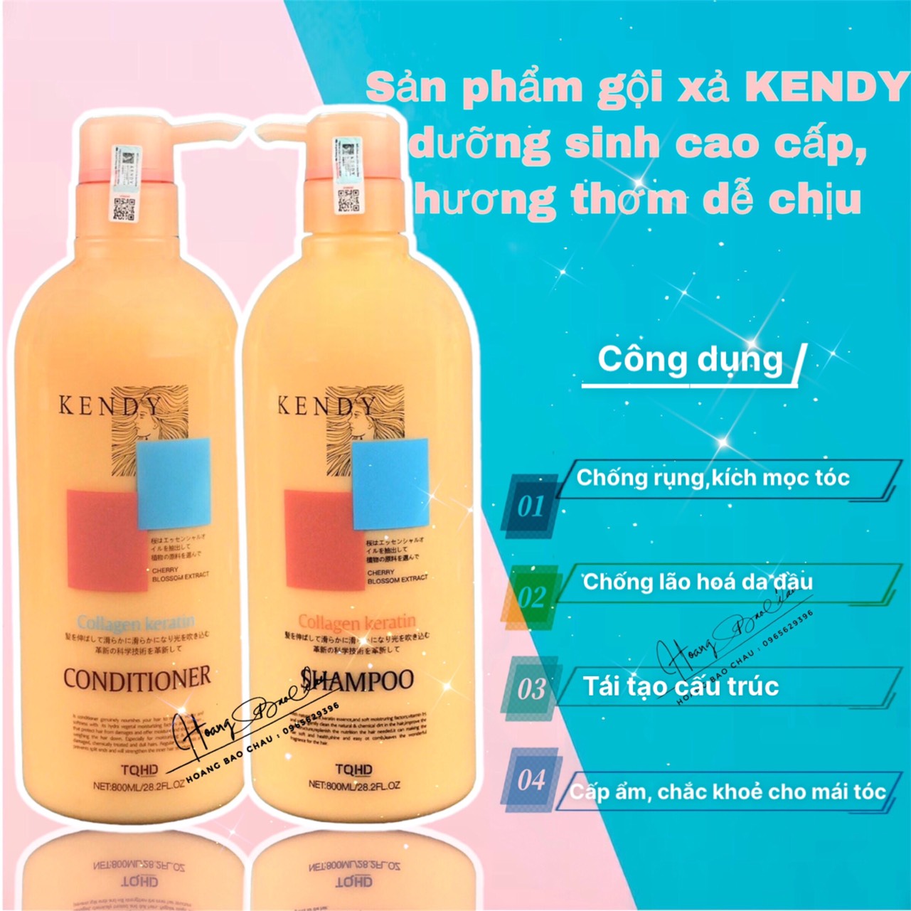 Cặp dầu gội xả nhật kendy dưỡng sinh cao cấp 800ml