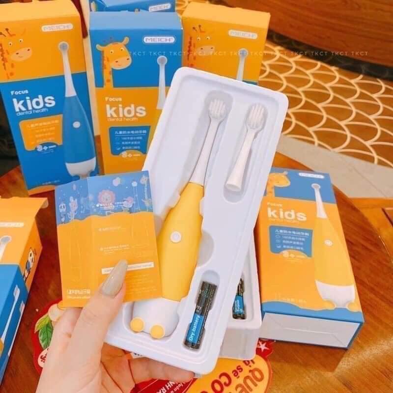 Toothbrush for baby, bundled 1 head brush, 1 Battery, bristle brush soft smooth fit for baby 3-12T, TITM42