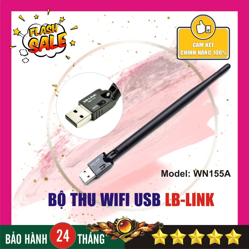 Bảng giá Bộ thu sóng wifi có râu - tốc độ cao - LB-LINK WN155 - Chính hãng Phong Vũ