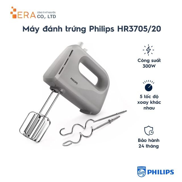 Máy đánh trứng cầm tay Philips HR3705/20