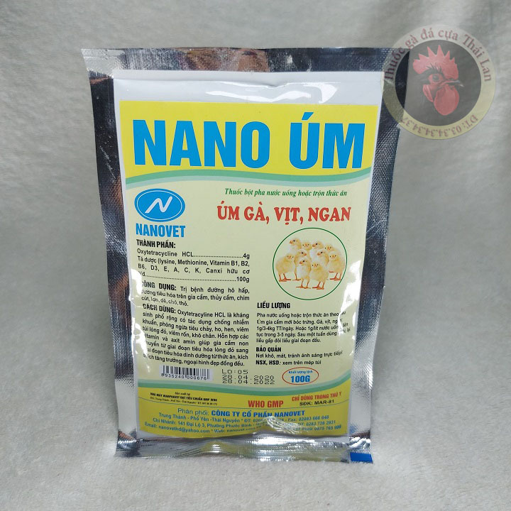 [HCM]thuốc úm gà đá  gà con - vịt con (NANO) - 1 gói / 100 gram