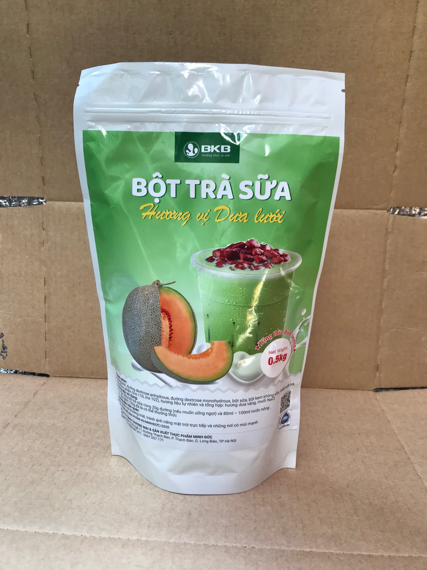 Bột trà sữa dưa lưới pha sẵn gói 500gam