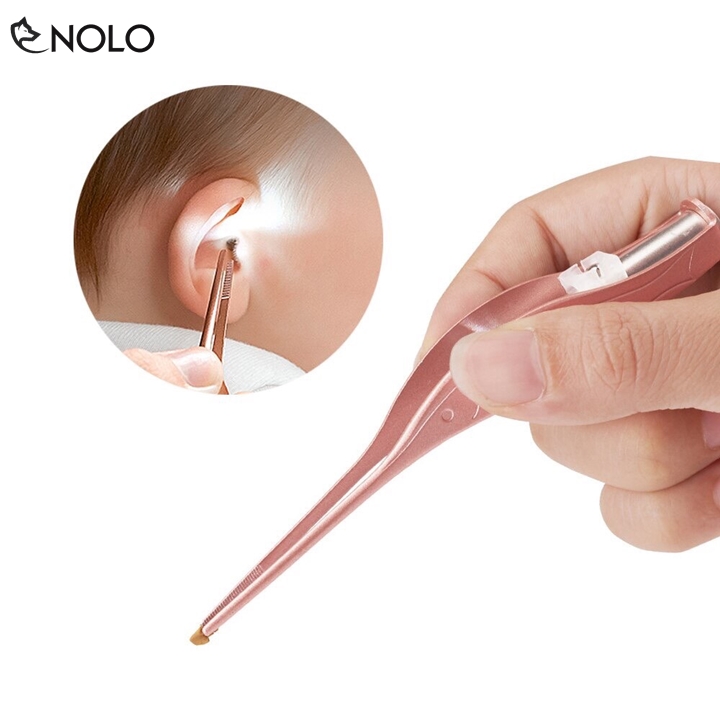Bộ Lấy Ráy Tai Kèm Nhíp Tích Hợp Đèn Led Model TP05 Có Hộp Đựng Dùng Nguồn Pin