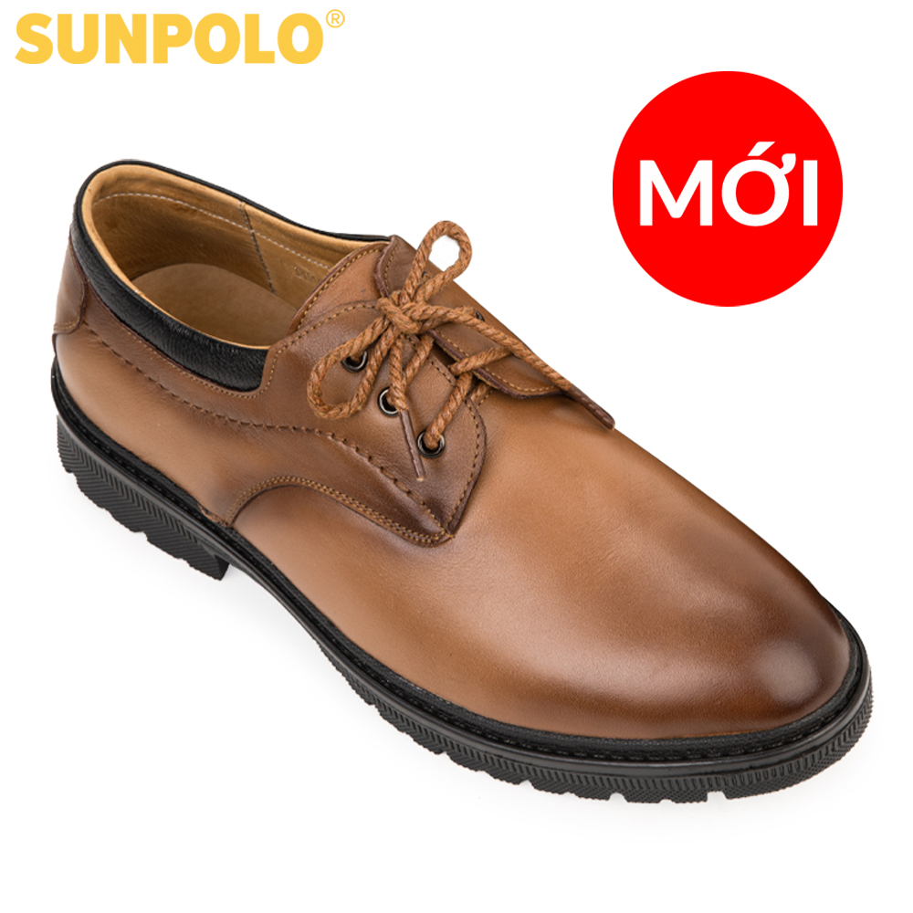 Giày nam da bò sunpolo xipo02 phong cách retro