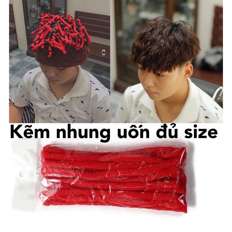 Kẽm nhung uốn tóc sợi to uốn Premlock,Rufled