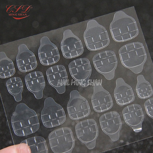 Keo dán móng Nail box bằng silicon 2 mặt tấm 24 miếng