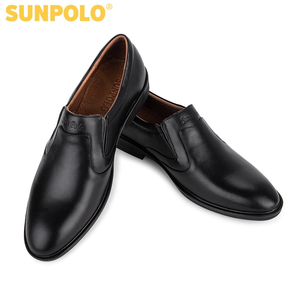 Giày Tây Nam Da Bò SUNPOLO SUMU0112 (Đen, Nâu)