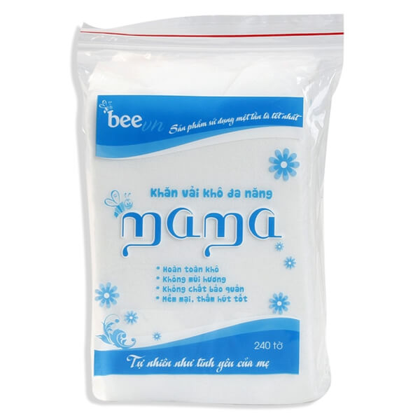 Khăn vải khô đa năng Mama (240 chiếc/túi)