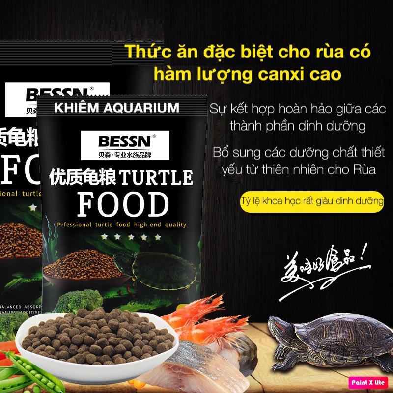 Bessn Turtle Sticks Thức Ăn Cho Rùa- Baba, Bò Sát Các Loại (50g/500g)