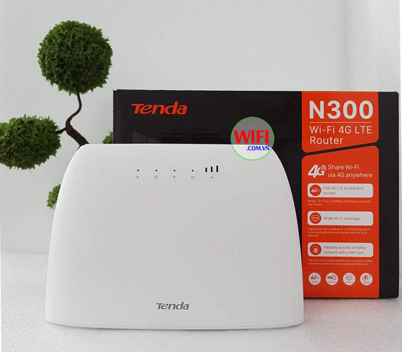 Bộ phát WiFi 3G/4G Tenda 4G03 - 150Mbs, Hỗ trợ 32 User - Bộ phát wifi từ sim 4G - Hàng chính hãng