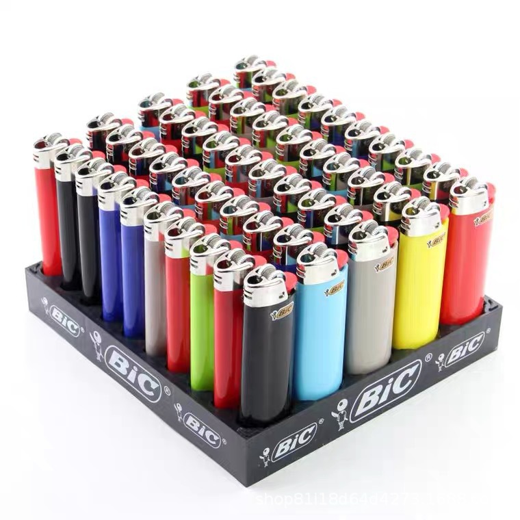 Bật lửa Bic J6, Quẹt cơ đá Bic J6/ Giá bán 1 hộp 50 Chiếc (bic new nhiều màu)