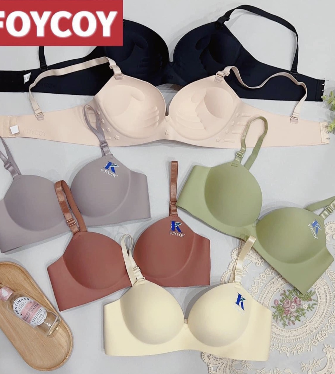 Combo 2 Áo lót nữ, áo ngực nữ su đúc chữ K không gọng đệm bàn tay 3cm size 34-40
